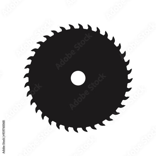 industrial saw, circular saw - vector icon
