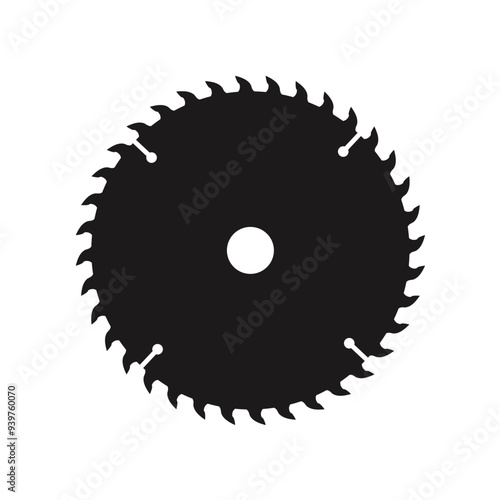 industrial saw, circular saw - vector icon