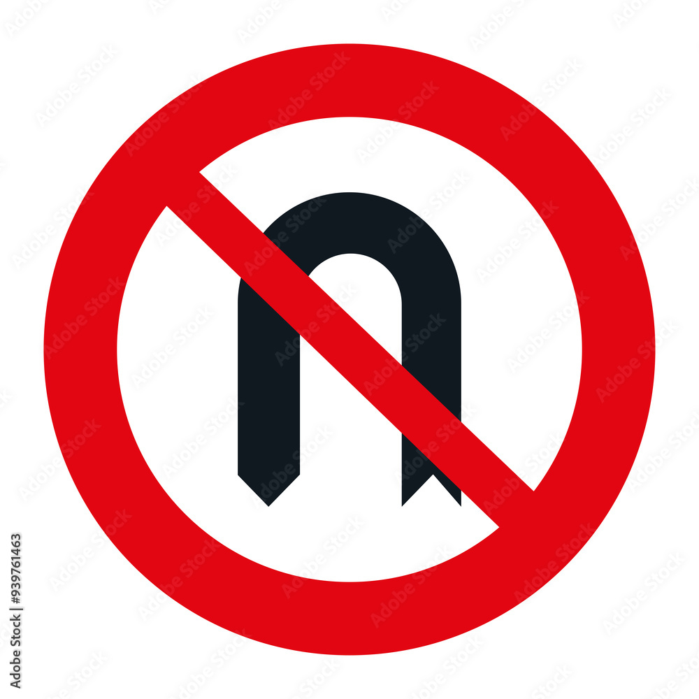 RESTRICTION SIGNS, R-304 - No U turn RESTRICTION SIGNS, R-304 - No U turn
