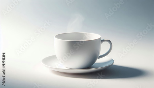 Wallpaper Mural white cup of coffee 3d rendered Torontodigital.ca