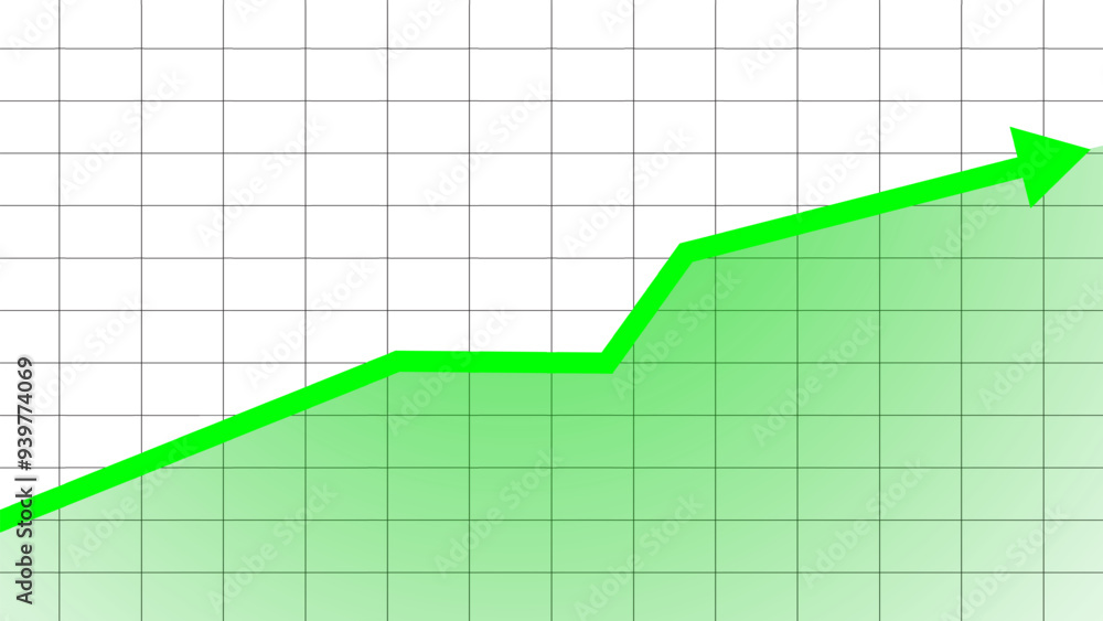 Vector Glowing Green Arrow Rising Up on Rectangle Grid Background, Symbolizing Market Growth, Stock Market Profit, Financial Success, and Business Expansion Vector Glowing Green Arrow Rising Up on Rectangle Grid Background, Symbolizing Market Growth, Stock Market Profit, Financial Success, and Business Expansion