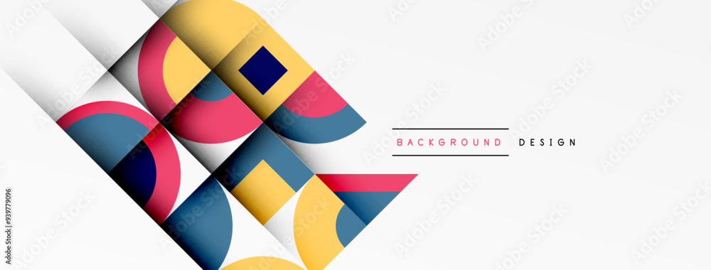 Geometric design abstract background - circles squares Geometric design abstract background - circles squares