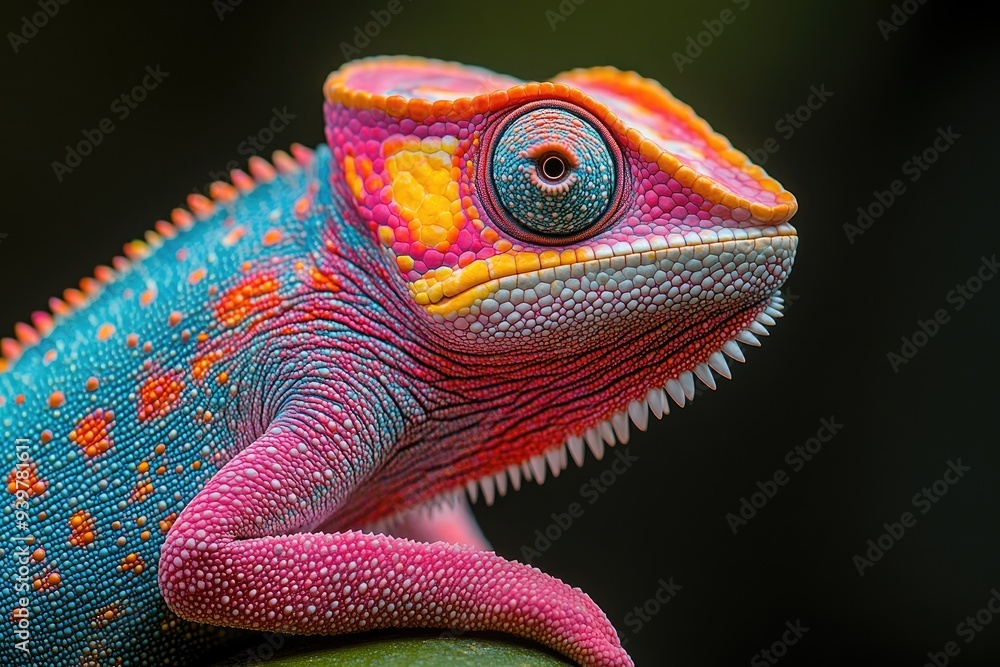 Vibrant Chameleon Portrait Vibrant Chameleon Portrait