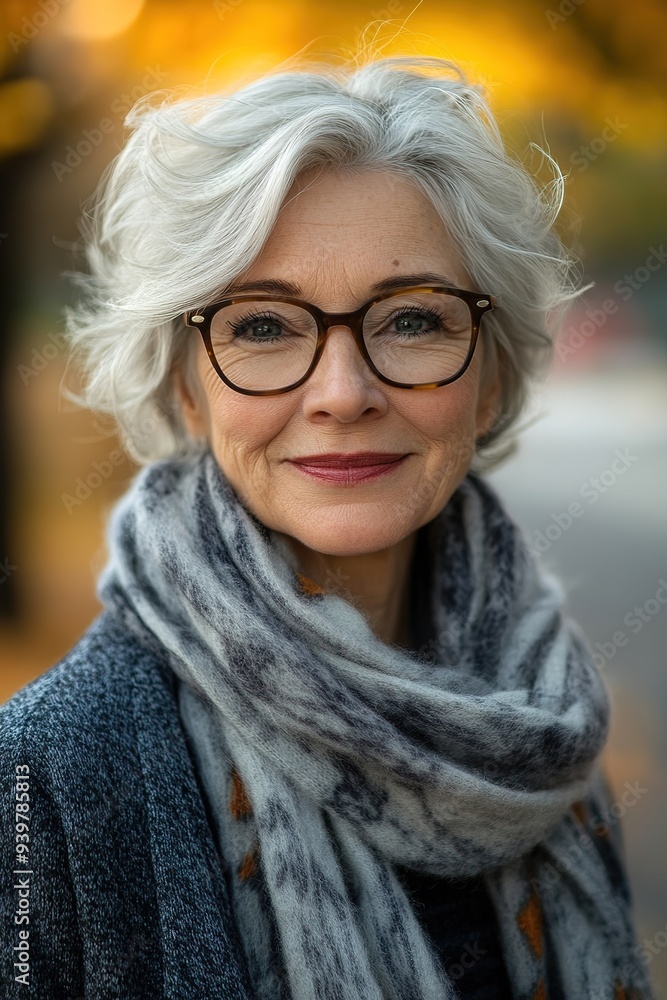 Old lady with white hair and glasses beautiful portrait Old lady with white hair and glasses beautiful portrait