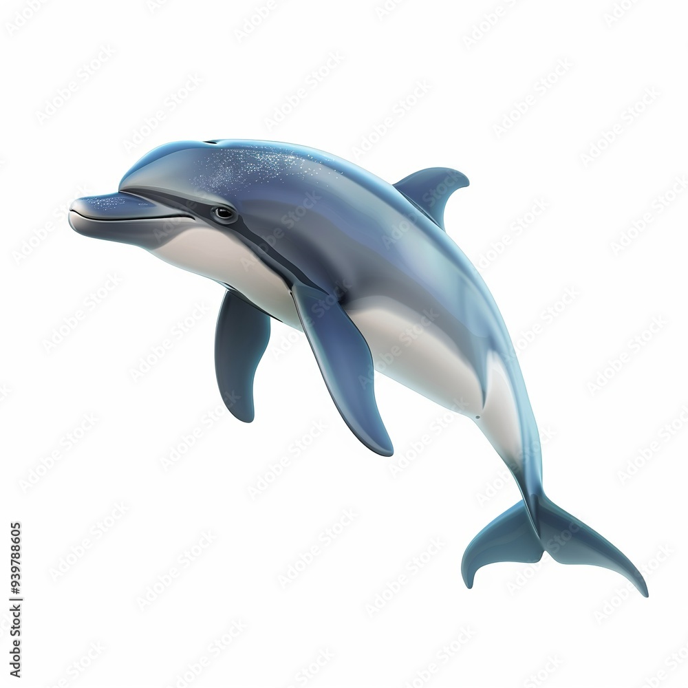 Fototapeta premium Dolphin Sound element animal cartoon isolated whitebackground 16:9
