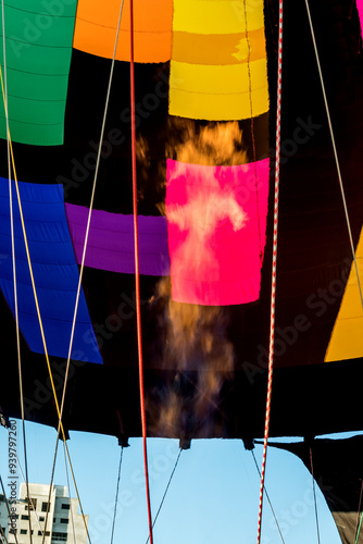 The magic and grandeur of ballooning with images that reveal the beauty of one of the most fascinating sports in the world. The serene flight of colorful balloons against the infinite sky photo