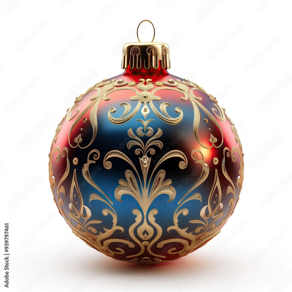 Christmas Bauble Ornament, Holiday Decor Collection Design, Arts and Crafts Colorful Isolated Xmas Bulb, Winter Business Marketing Decoration Customizable Festive Object on White Background Christmas Bauble Ornament, Holiday Decor Collection Design, Arts and Crafts Colorful Isolated Xmas Bulb, Winter Business Marketing Decoration Customizable Festive Object on White Background
