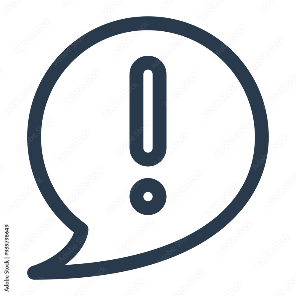 Warning Speech Bubble Vector Icon Warning Speech Bubble Vector Icon