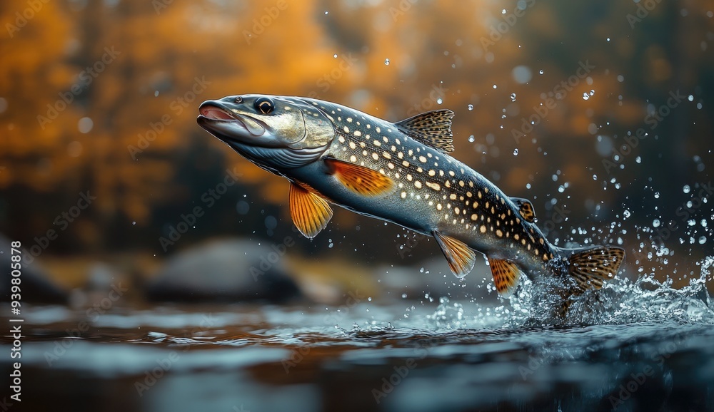 Trout Jumping Out of the Water Trout Jumping Out of the Water