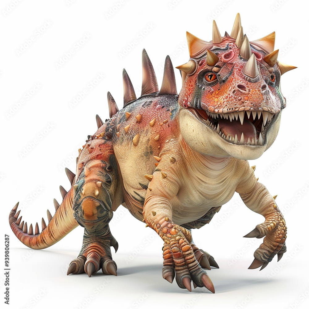Fototapeta premium Dracorex 3D fantasy animal cartoon isolated whitebackground