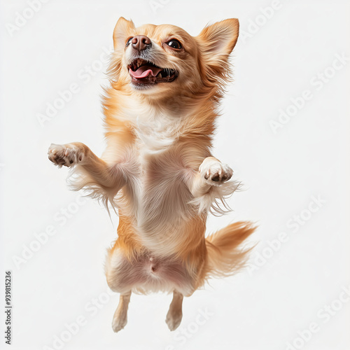 
floated dog jumping gesture try to bite something in the air-4