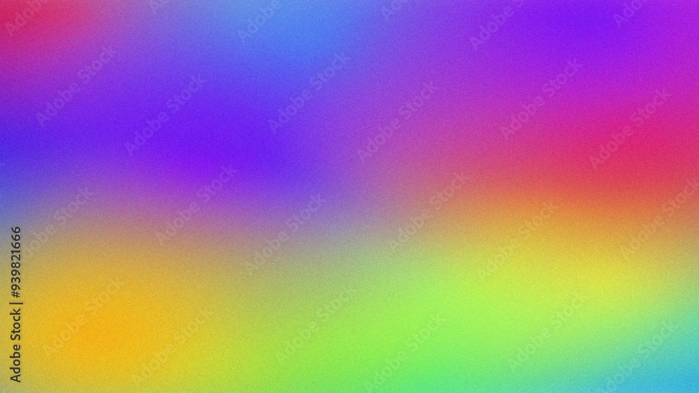 Obraz premium abstract rainbow background, colorful grainy gradient background,80s 90s style, noise texture effect, wallpapers, posters, banners, flyers, and cards.