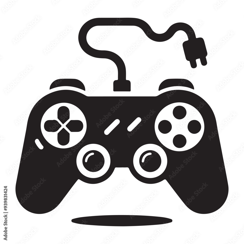 Black Joystick Icon Vector, Vector Design Game Video Icon Style, Gaming Console Vector Icon Black Joystick Icon Vector, Vector Design Game Video Icon Style, Gaming Console Vector Icon