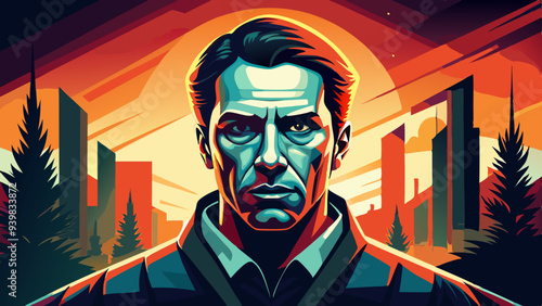 Vector Illustration of Rejuvenated Killer Character