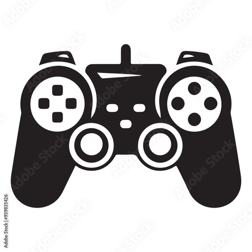 Black Joystick Icon Vector, Vector Design Game Video Icon Style, Gaming Console Vector Icon