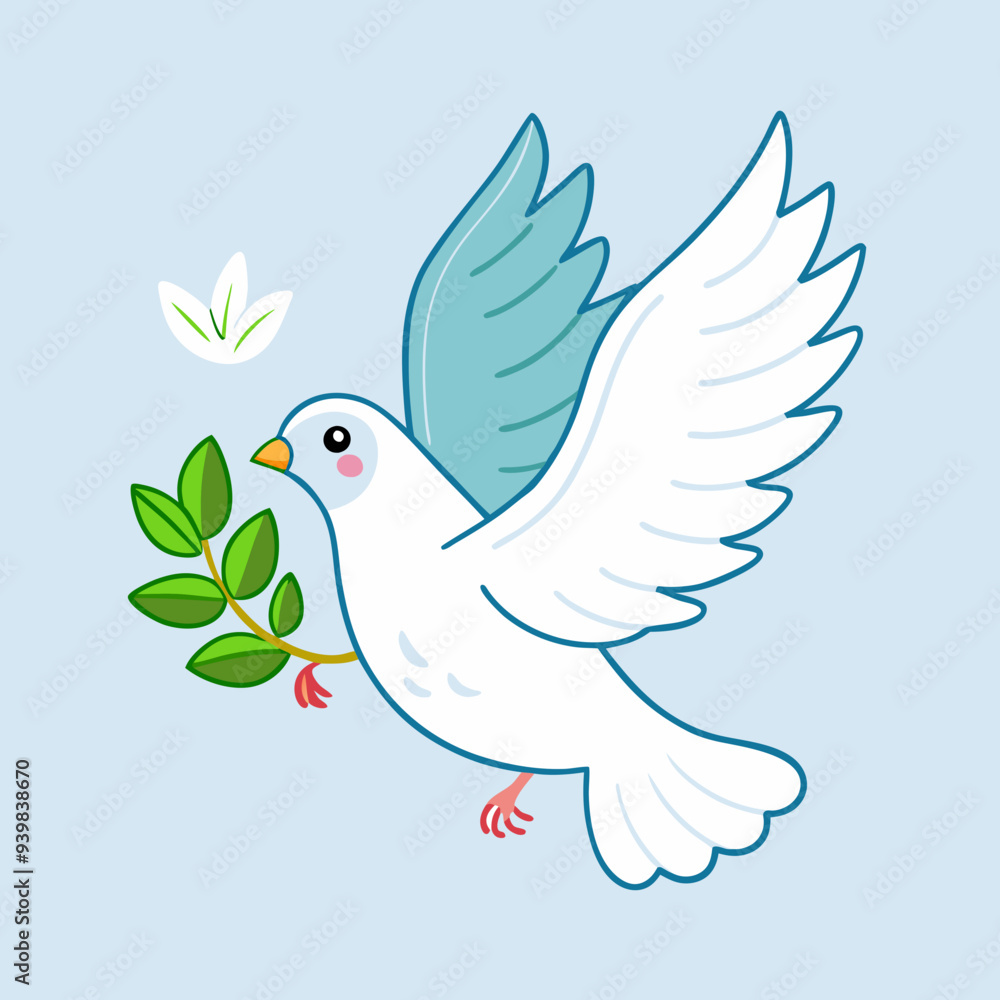 Peace dove with an olive branch stock illustration Peace dove with an olive branch stock illustration