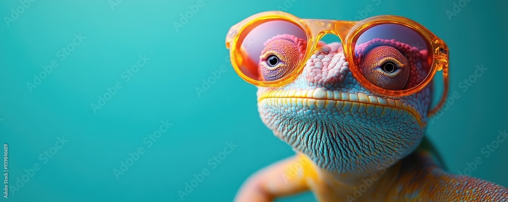 Chameleon Wearing Sunglasses Chameleon Wearing Sunglasses
