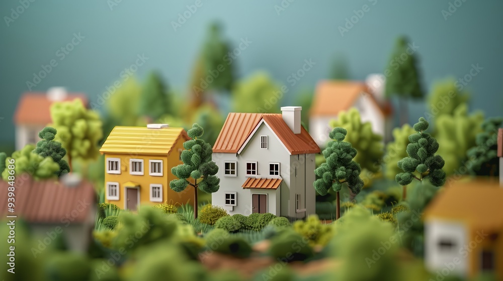 This is a 3D illustration of a real estate growth concept This is a 3D illustration of a real estate growth concept