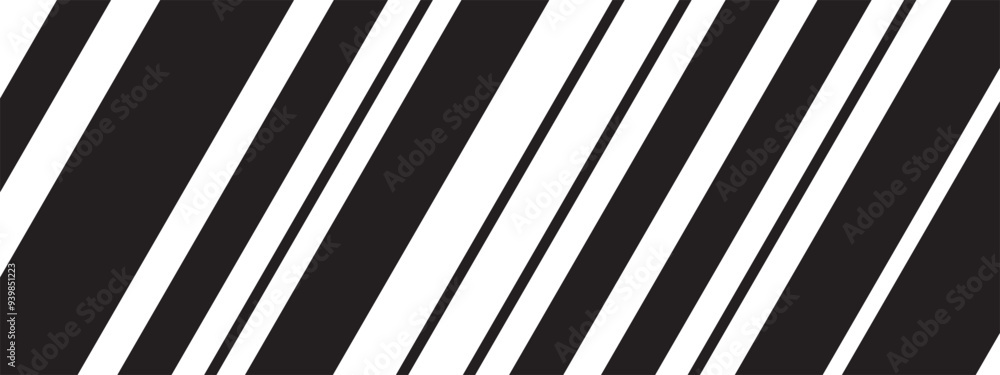 Diagonal black and white lines background. Oblique parallel stripes pattern. Stripy texture. Simple geometric print with slanted strips. Angled bands. Vector graphic illustration Diagonal black and white lines background. Oblique parallel stripes pattern. Stripy texture. Simple geometric print with slanted strips. Angled bands. Vector graphic illustration