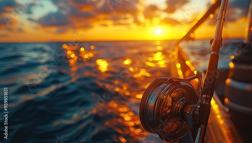 Fishing Rod at Sunset