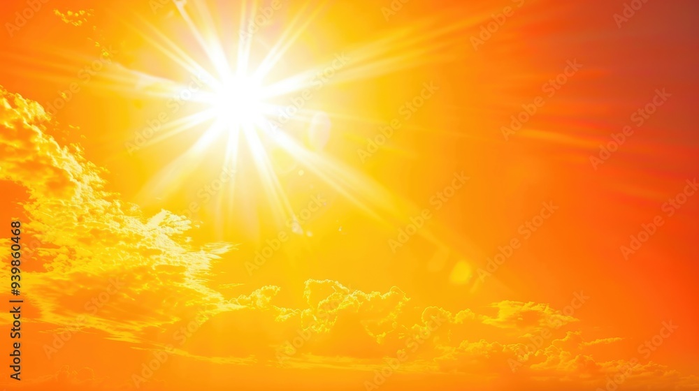 Obraz premium Scorching sun - coping with summer heat through effective body cooling methods, with water, ensuring comfort and safety during high air temperatures and intense sunlight
