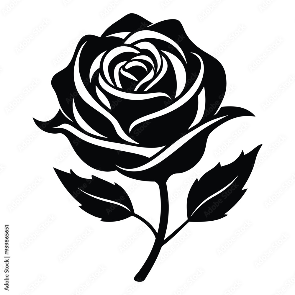Flowers silhouette, vector images Flowers silhouette, vector images