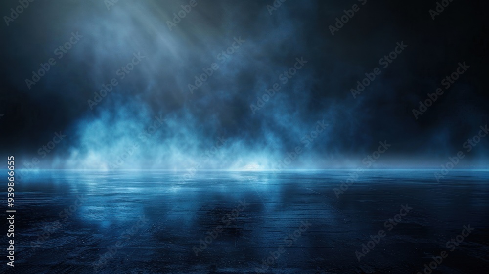 Abstract Blue Smoke and Light Abstract Blue Smoke and Light