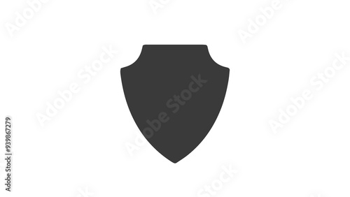 Free Download Vector shapes in form of different shields, coat of arms, badges, flat black fill, cyber security - GFXLoad