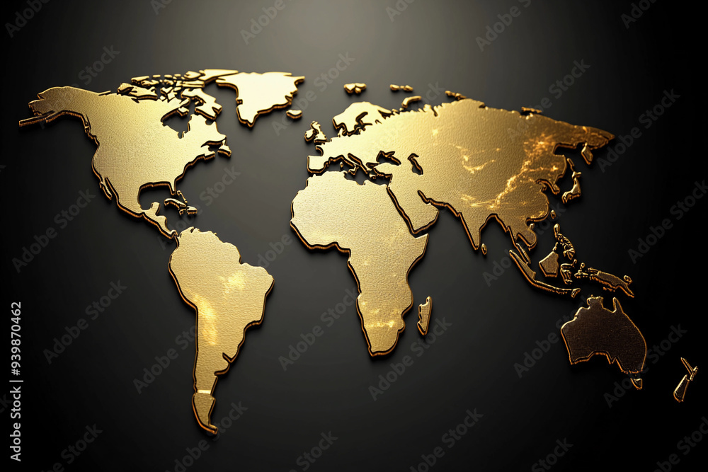 Gold World Map Golden World Map On Black Background World Map Gold World Map Golden World Map On Black Background World Map