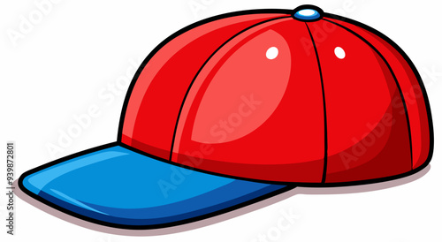 Red baseball cap. stock illustration