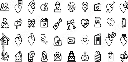LOVE  EDITABLE ICON SET 