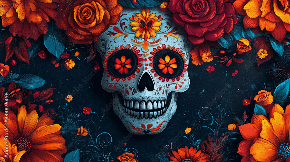 Day of the Dead Art: Decorated Skulls Day of the Dead Art: Decorated Skulls