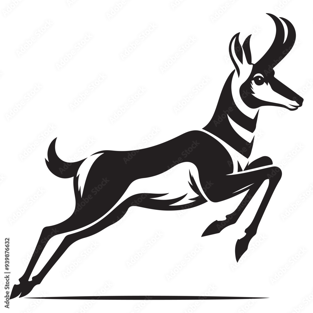 Fototapeta premium Antelope logo design, Antelope Vector Art And Graphics