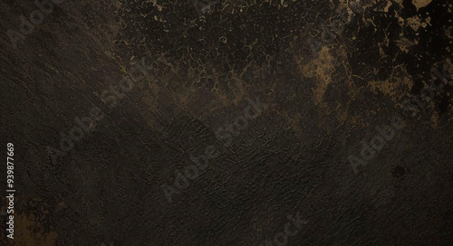 beautiful grunge black gold background panoramic abstract decorative dark background wide angle rough stylish mystic texture wallpaper with copy space for design