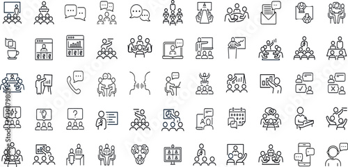 MEETING EDITABLE ICON SET 