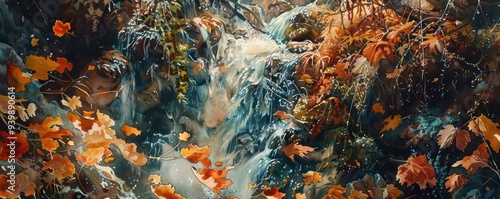 Hyperrealistic painting of a scene, Fantasy, Realistic, Watercolor, Emphasizing lifelike detail