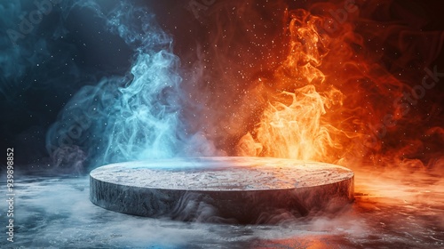  Fire and Ice display pedestal