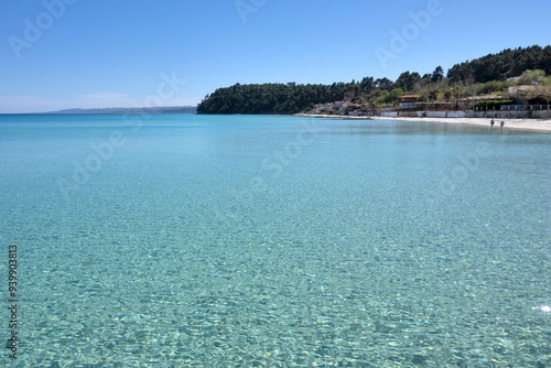 Fototapeta Naklejka Na Ścianę i Meble -  Kassandra coastline near town of Kallithea, Chalkidiki, Greece