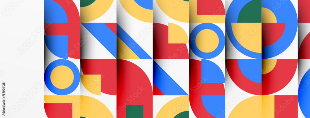 Modern geometrical abstract background - circles. Business or technology presentation design