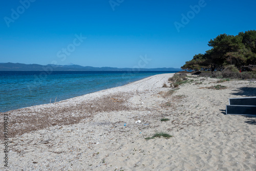 Kassandra coastline near Lagoon Beach, Chalkidiki, Greece photo