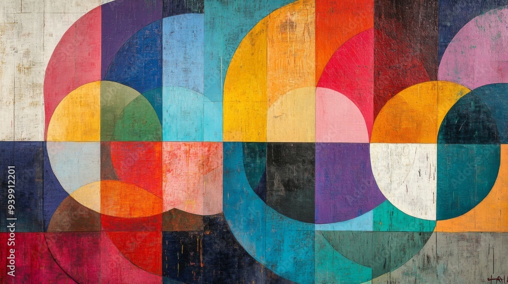 Fototapeta premium Abstract Colorful Geometric Art