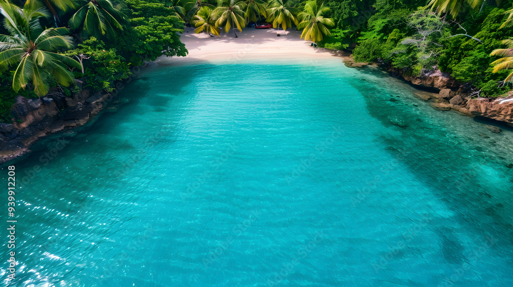 Obraz premium Aerial View Beach And Body Water