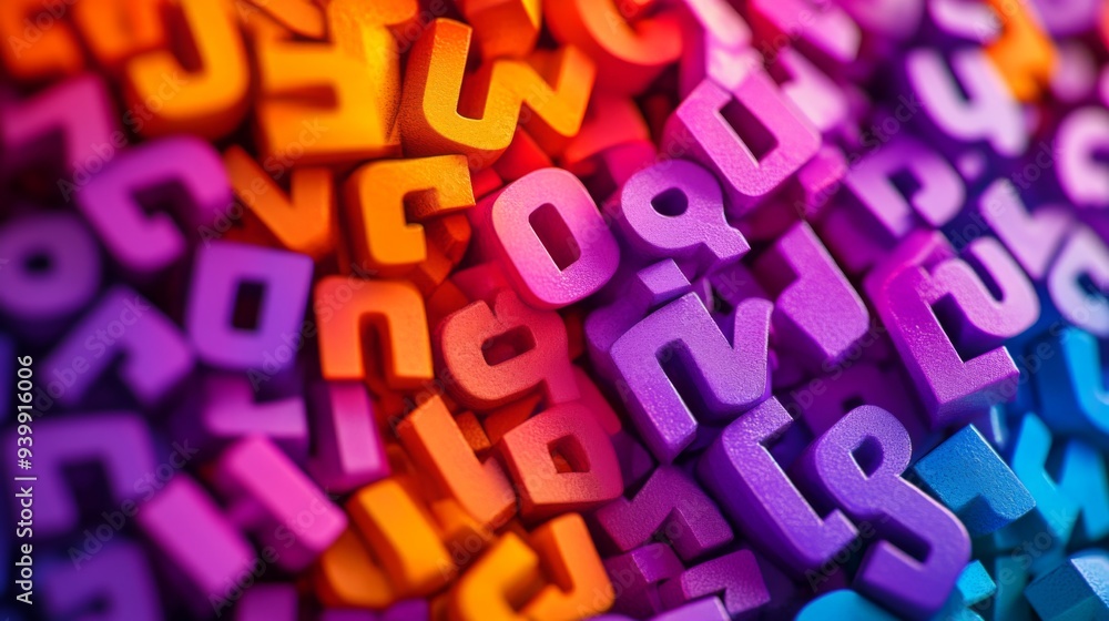 Colorful Abstract Alphabet Background Colorful Abstract Alphabet Background