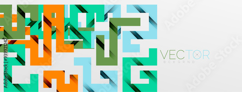 Color bend lines with shadow texture effect. Vector Illustration For Wallpaper, Banner, Background, Card, Book Illustration, landing page