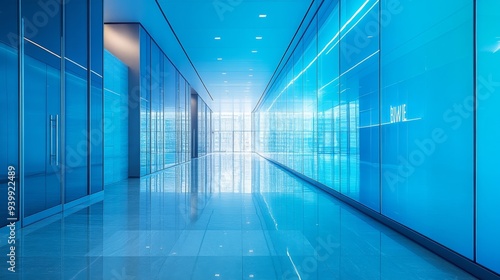 Wallpaper Mural Modern Futuristic Glass Corridor Torontodigital.ca