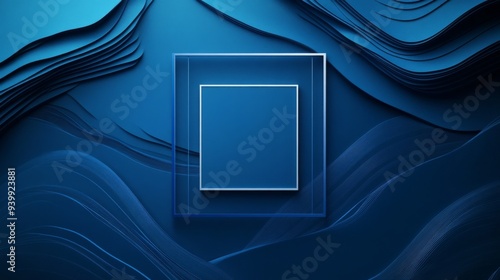 Abstract Modern Blue Art photo