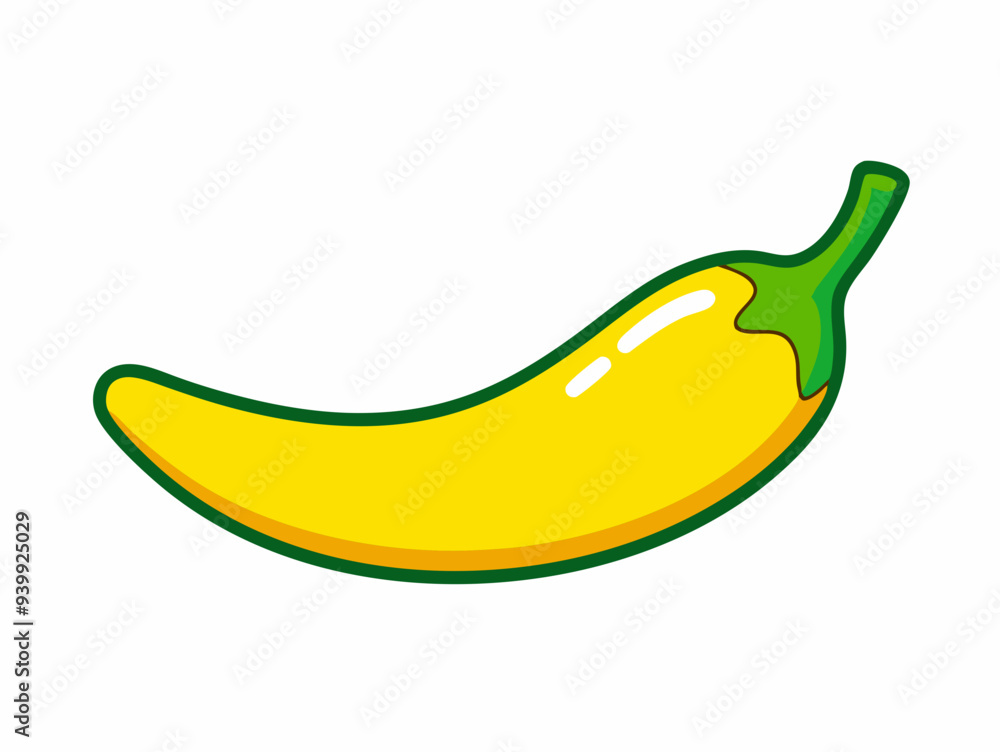 Yellow chili pepper stock illustration Yellow chili pepper stock illustration