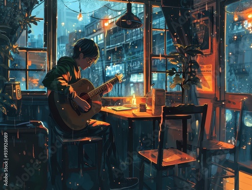 Acoustic Ambiance in a Cozy Cafe