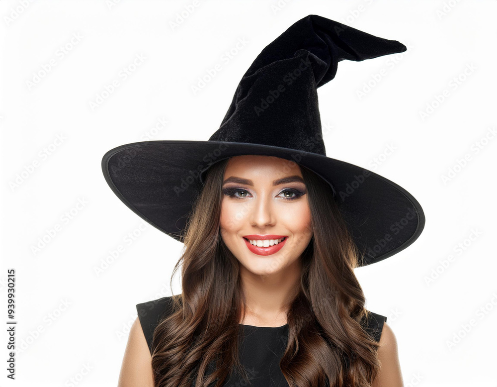 Halloween Girl wearing witch costume with a hat. Halloween Girl wearing witch costume with a hat.