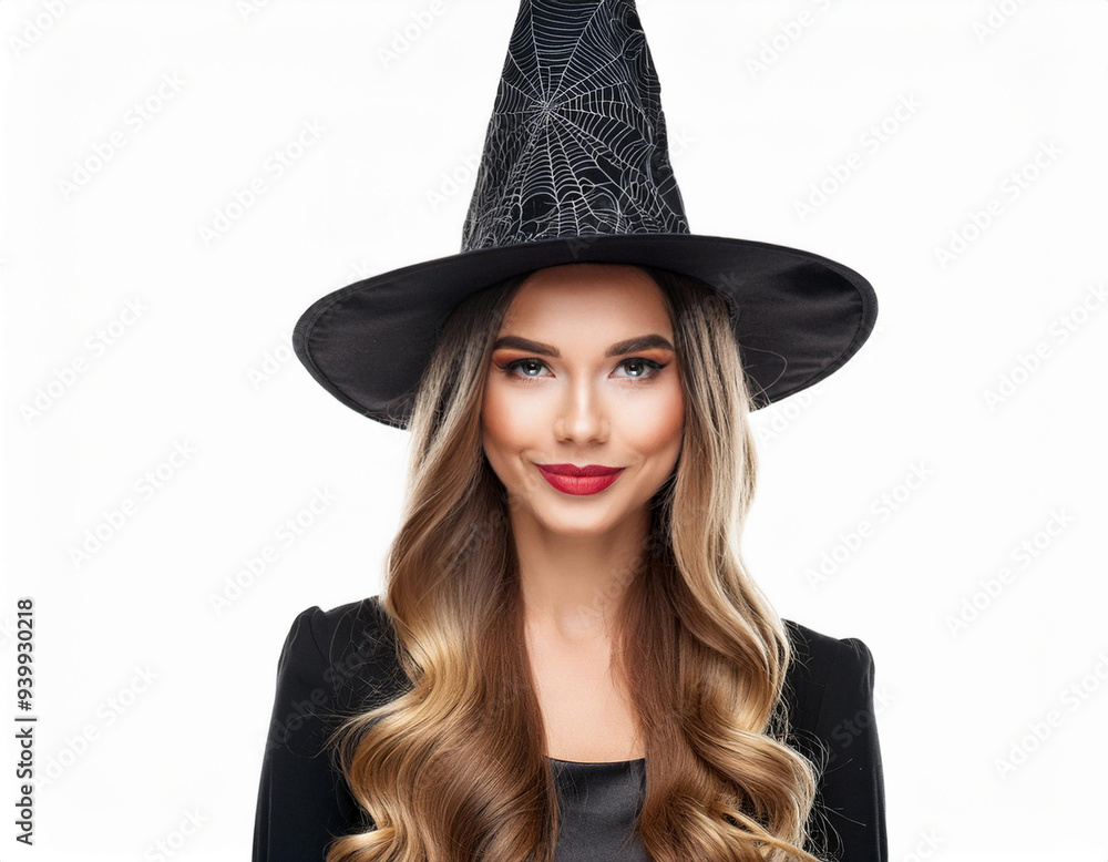 Halloween Girl wearing witch costume with a hat. Halloween Girl wearing witch costume with a hat.